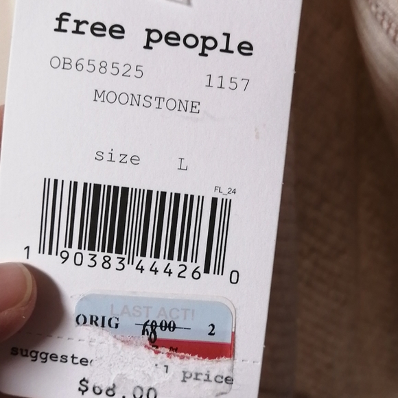 Free people top thermal size L - Picture 4 of 8